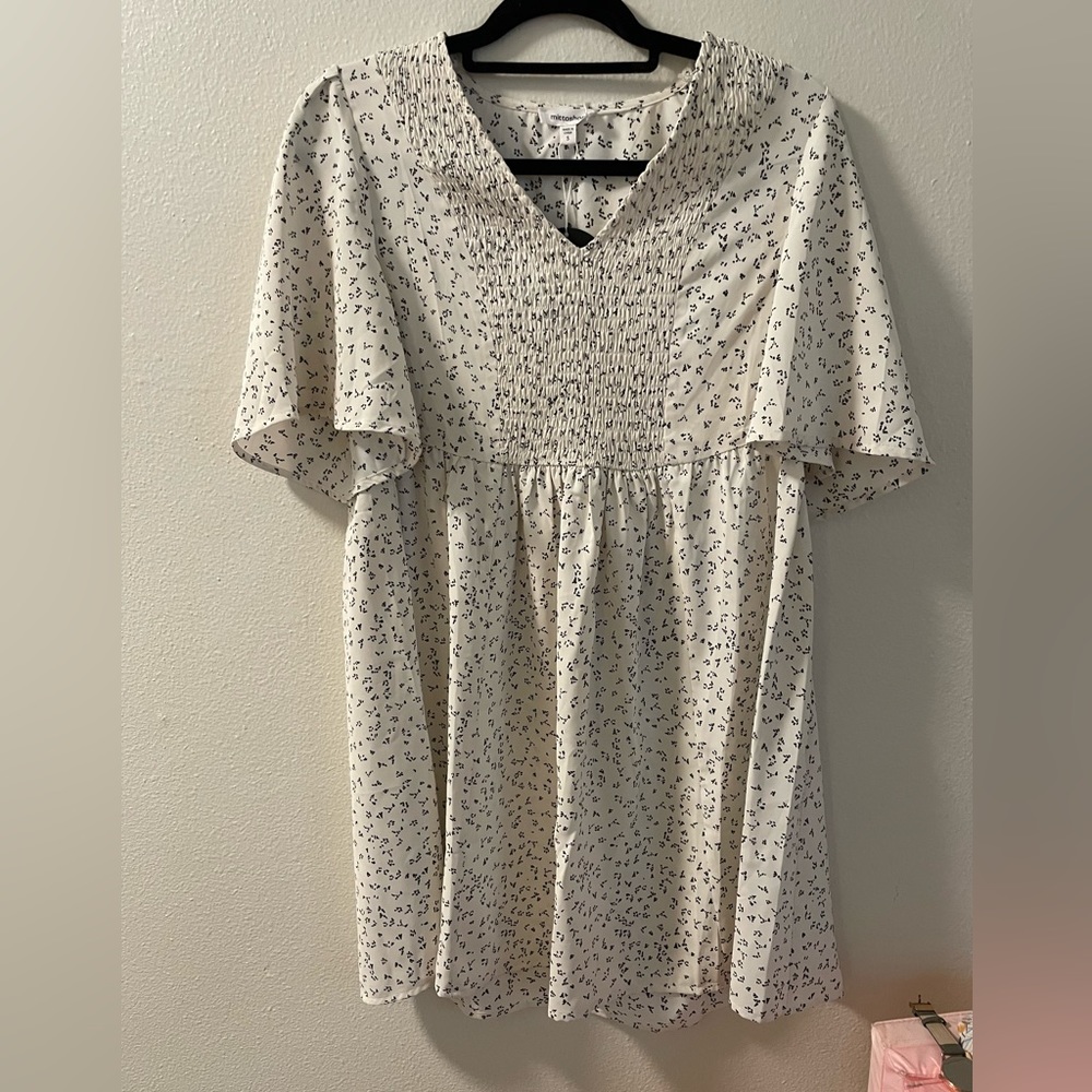 Mittoshop Ivory Floral Dress NWT